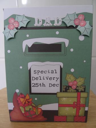 3D Christmas Postbox Gift Bag Mini Kit by Tracey Minter