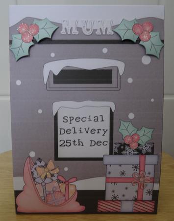 3D Christmas Postbox Gift Bag Mini Kit by Tracey Minter