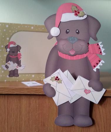 3D on the Shelf Card Kit - Christmas Little Dog Chip by Tracey Minter