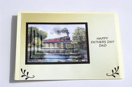 Steam Train on Gold by Tracey Mowbray