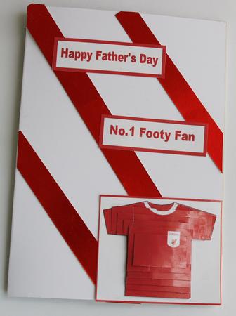 Retro Red Footy Pyramage by Tracey Mowbray
