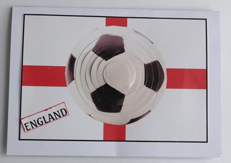 England World Cup Football 3D Card Featured Gallery Photo