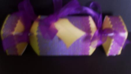 Gold Swirls Cracker Shaped Treat or Favour Box by Tracey Richardson