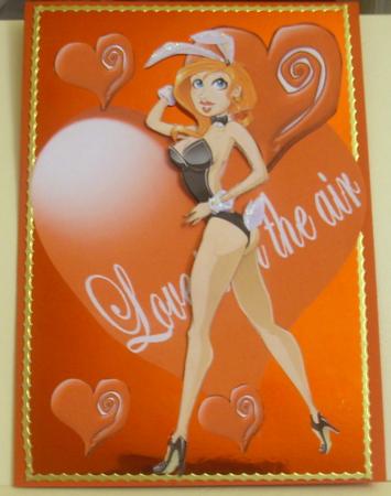 Valentines Day Bunny Girl Decoupage Sheet. by Tracey Richardson