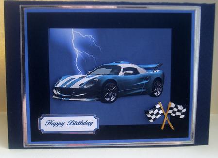 Blue Lightening Car by Tracey Richardson