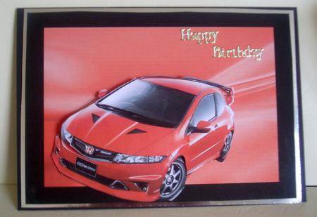 Honda Civic Decoupage by Tracey Richardson