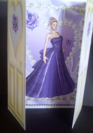 Beautiful Lady in a Purple Gown ,gatefold by Tracey Richardson