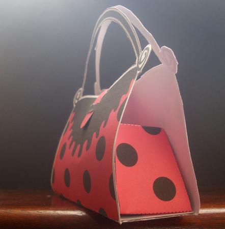 Dotty Dots Handbag Shaped Treat or Favour Box Sheet 2 by Tracey Richardson