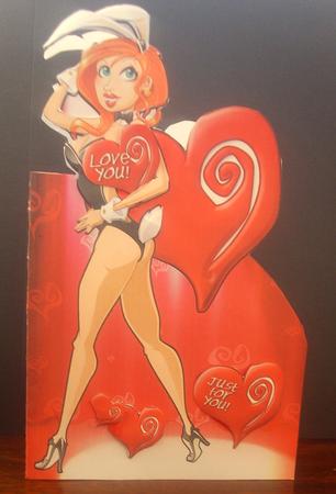 Valentines Day Bunny Girl Shaped. by Tracey Richardson