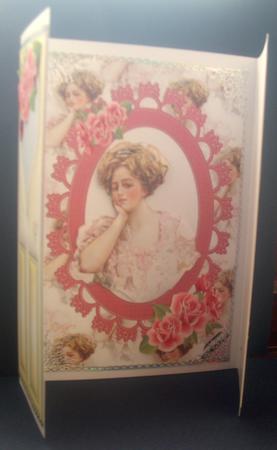 Vintage Lady with Roses, Gatefold by Tracey Richardson