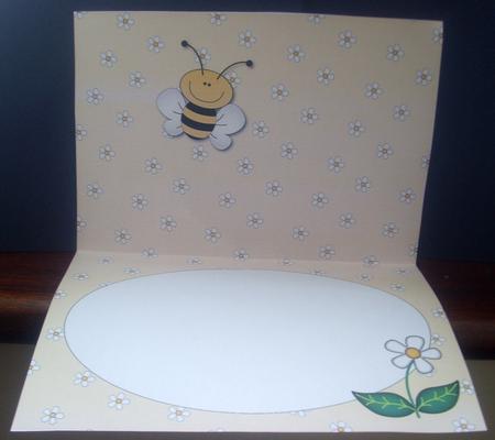 'bee' Happy Insert (cream) by Tracey Richardson