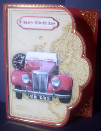 Vintage Mg Scallop Edge A4 Card Front by Tracey Richardson