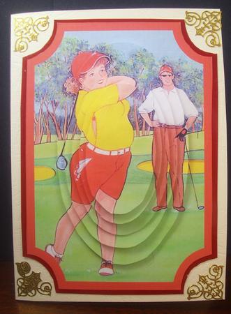Lady Golfer Pyramage by Tracey Richardson