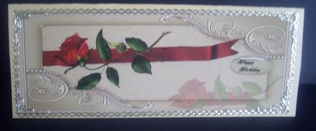 Single Red Rose Dl by Tracey Richardson