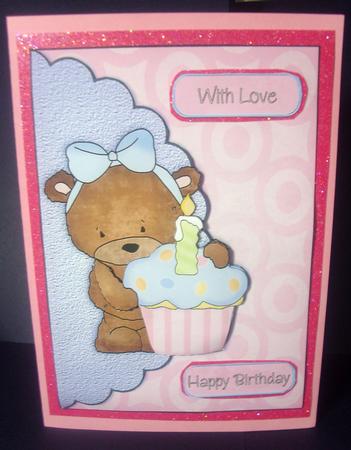 Birthday Bear Envelope Card by Tracey Richardson
