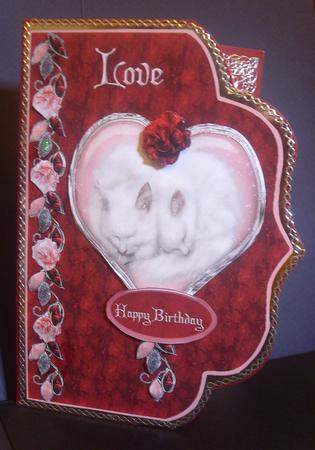 Love Kittens Fancy Edge with Decoupage by Tracey Richardson