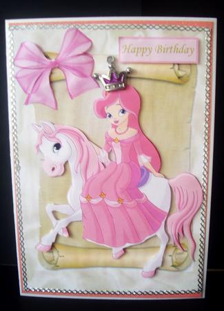 My Little Pink Pony with Princess on a Scroll by Tracey Richardson