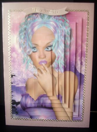 Lilac Lights A5 Pyramage Card Kit by Tracey Richardson
