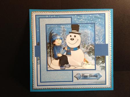 Snowman and Little Boy by Tracey Richardson