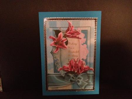 A4 Stargazer Lillie on Satin Frame by Tracey Richardson