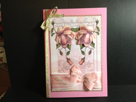 A4 Pink Roses by Tracey Richardson
