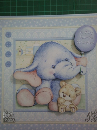 New Baby Boy Elephant 8x8 Decoupage Mini Kit & Birthday Ages Featured Gallery Photo