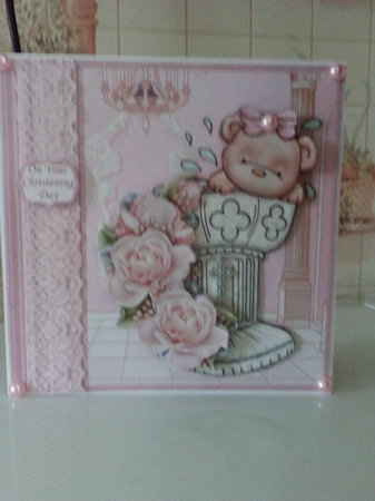 Baptism Bows Christening Day Girl Decoupage Mini Kit by Tracey Tooke