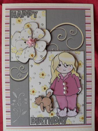 Girl with Teddy by Tracey Waring