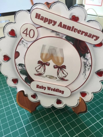 Ruby Wedding Plate by Tracey Drage-Baillie