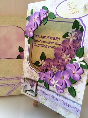 Flower Boxes 3D Card Kit - Violets by Tracey Drage-Baillie