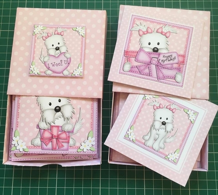 3D Top Drawer Jess Westie Dog Notelet Cards Bumper Kit by Tracey Drage-Baillie