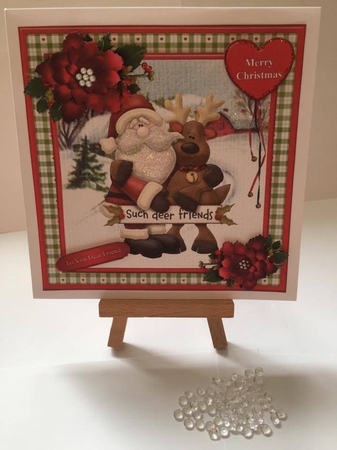Such Deer Friends Christmas Card Mini Kit & Decoupage by Tracey Drage-Baillie