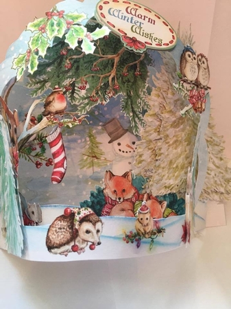 Cosy Woodland Christmas 3D Flectere Card & Envelope by Tracey Drage-Baillie