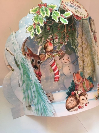 Cosy Woodland Christmas 3D Flectere Card & Envelope by Tracey Drage-Baillie