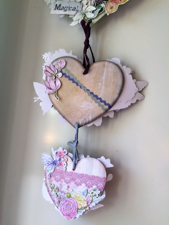 Fantasy Fairies & Unicorns Hanging Hearts Trio by Tracey Drage-Baillie