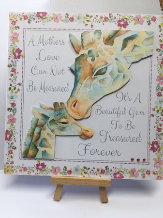A Mothers Love Giraffe 8x8 by Tracey Drage-Baillie