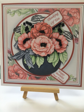 POPPY POT 7.5 Decoupage & Insert Kit for Various Occasions by Tracey Drage-Baillie