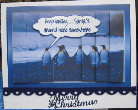 Penguins Looking for Santa 3 by Tracey Drage-Baillie