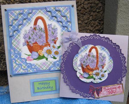 Flower Basket Square with Stacker & Double Wavy Corners by Tracey Drage-Baillie