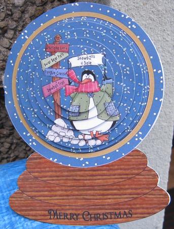 Snow Globe Penguin 4 by Tracey Drage-Baillie