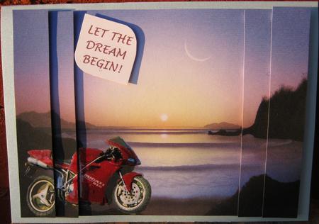 Ducati Motorbike - Biker Night - Dream Rider Fantasy by Tracey Drage-Baillie