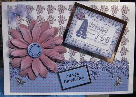 Pink Blossom Card by Tracey Drage-Baillie