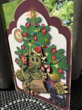 Dragon's Christmas Card Topper by Tracy Creedy