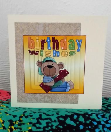 Birthday Bear 1 Pyramage by Tracy Despard