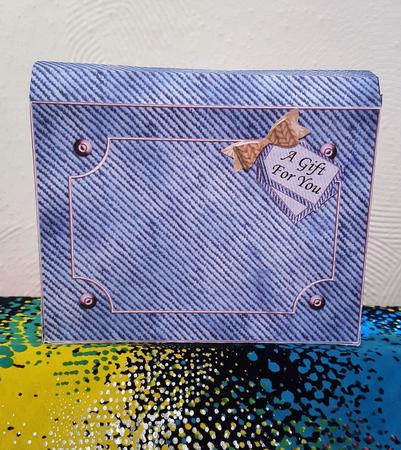 3D Denim Dvd or Console Game Gift Box Mini Kit by Tracy Despard