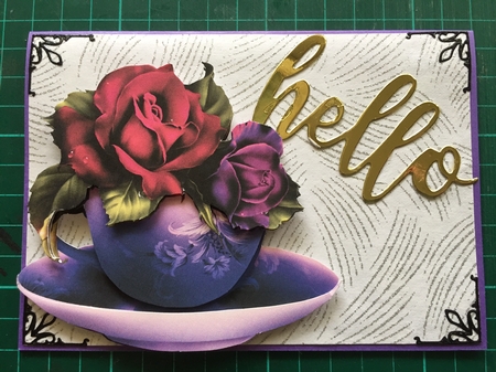 Floral Teacup & Saucer Decoupage Sheet Bumper Kit 3 by Tracy Leitch