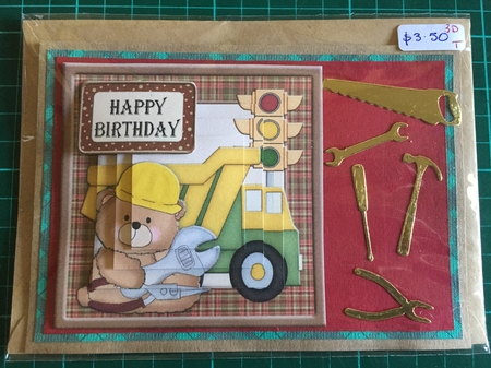 Builder Bear Birthday Pyramid Card Topper by Tracy Leitch