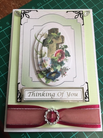 Wooden Cross Sympathy Card by Tracy Leitch