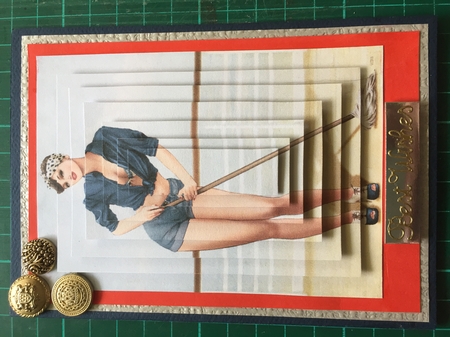 1950's Pin Up Girl Alice May Pyramid (blue) by Tracy Leitch