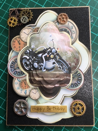 Motorbike Time Male Card by Tracy Leitch